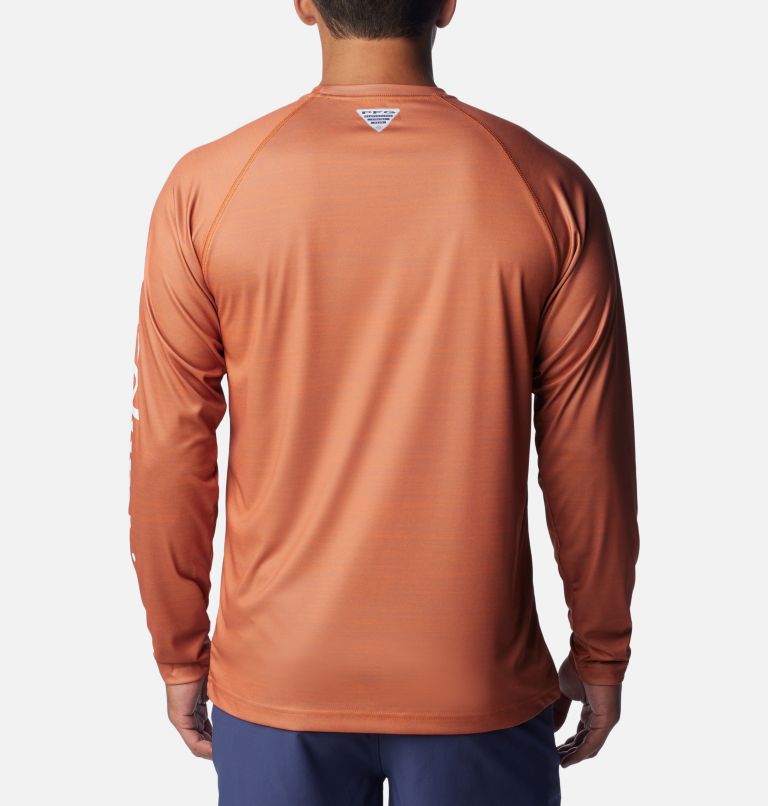 Men's Collegiate PFG Terminal Tackle Heather Long Sleeve Shirt - Texas, Color: TEX - Cedar Heather, image 2