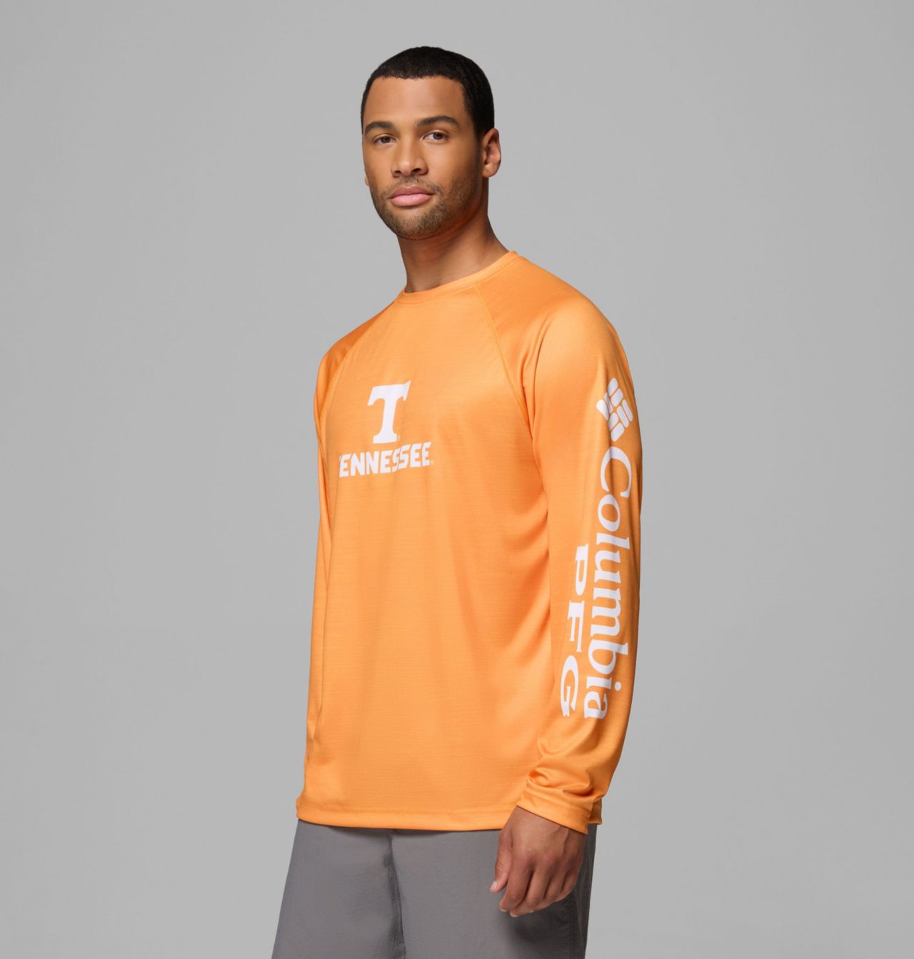 Men's Collegiate PFG Terminal Tackle™ Heather Long Sleeve Shirt - Tennessee 3