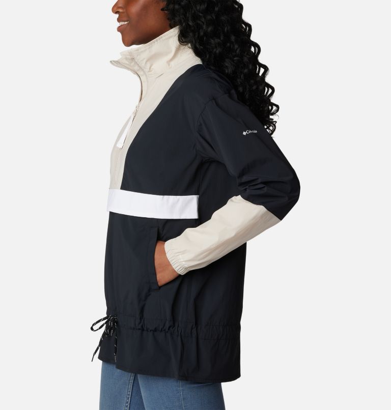 Women's Boundless Trek Anorak, Color: Black, Dark Stone, White, image 3