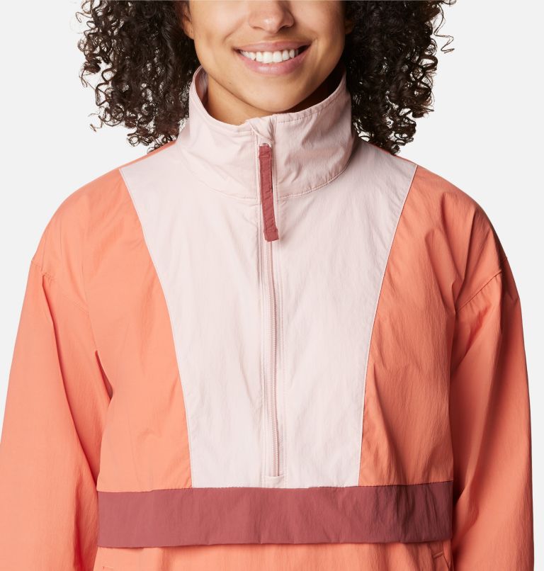Thumbnail: Anorak Mi-long Boundless Trek Femme, Color: Faded Peach, Dusty Pink, Beetroot, image 4