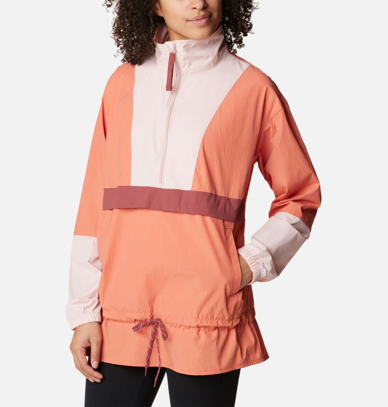 Women's Boundless Trek Anorak, Color: Faded Peach, Dusty Pink, Beetroot, image 5