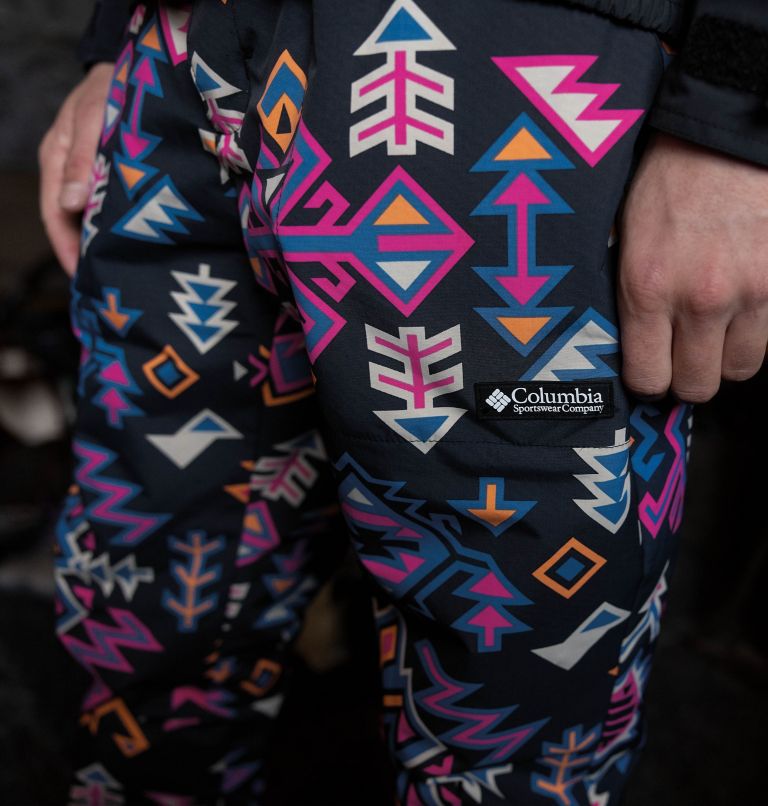 Men's Wintertrainer Woven Apres Ski Trousers, Color: Black Woven Nature Print, image 6