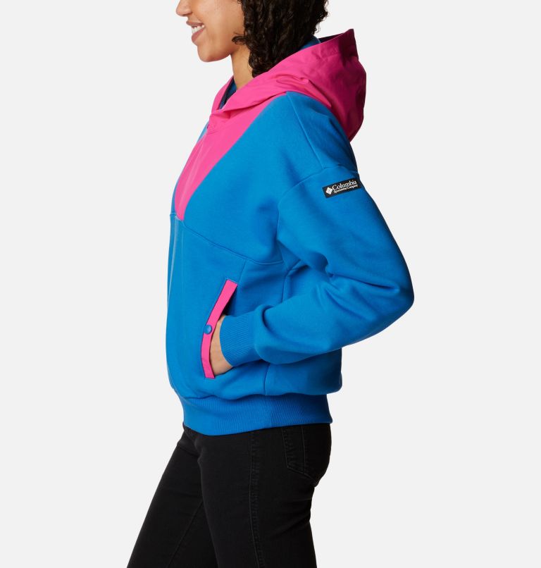 Women's Wintertrainer Graphic Hoodie, Color: Bright Indigo, Fuchsia Fizz, image 3