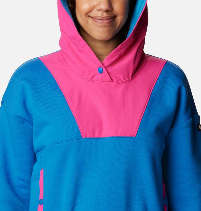 Women's Wintertrainer Graphic Hoodie, Color: Bright Indigo, Fuchsia Fizz, image 4