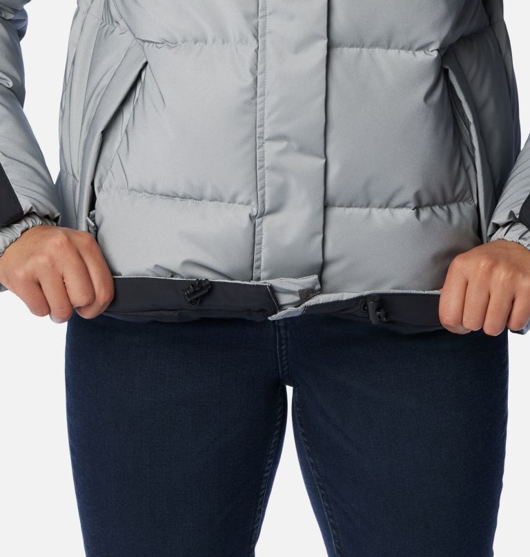 Women's Snowqualmie Jacket, Color: Silver Sheen, Black, image 8