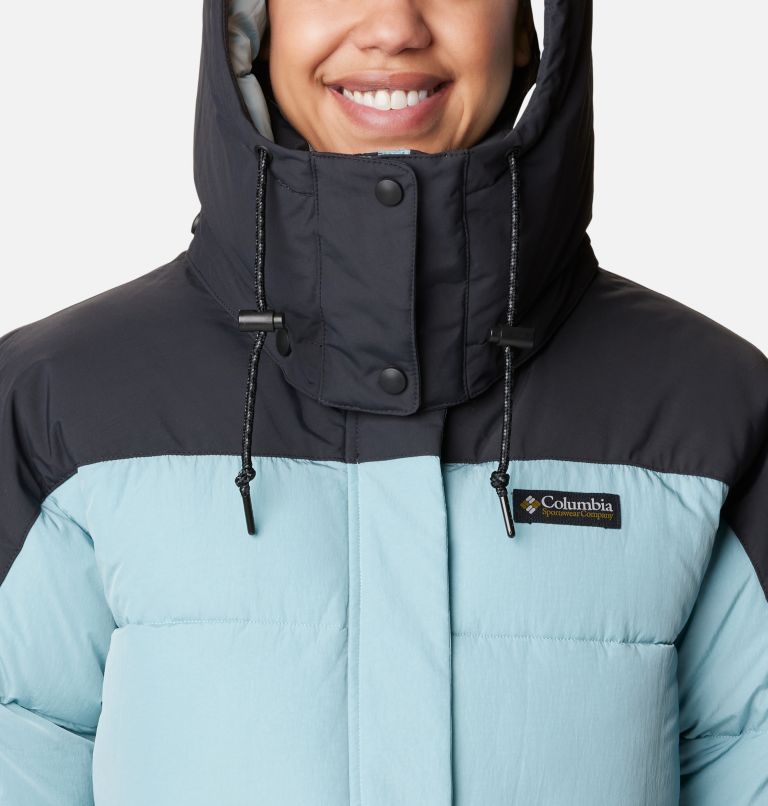 Women's Snowqualmie Puffer Jacket, Color: Stone Blue, Black, image 4