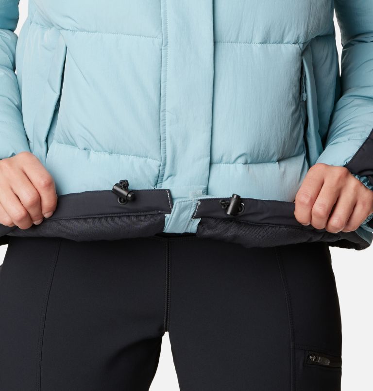 Women's Snowqualmie Puffer Jacket, Color: Stone Blue, Black, image 8