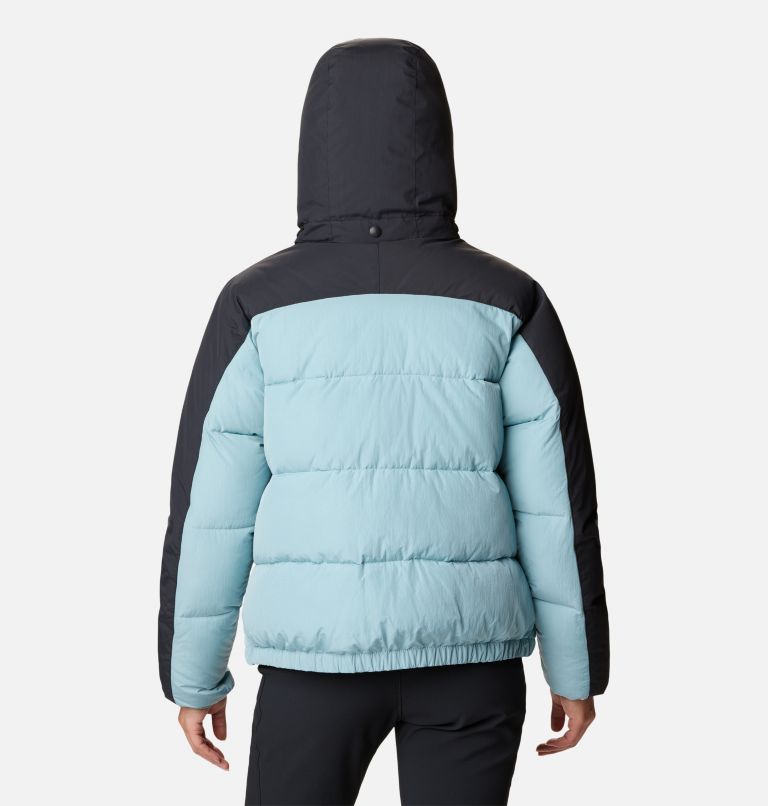 Thumbnail: Women's Snowqualmie Puffer Jacket, Color: Stone Blue, Black, image 2