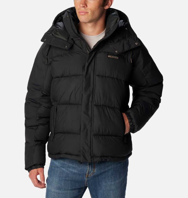 Mesh Pocket Hooded Padded Jacket, Black