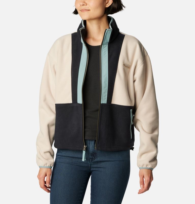 Women's Tall Polar Fleece Zip Up Jacket in Natural M / Extra Tall / Natural