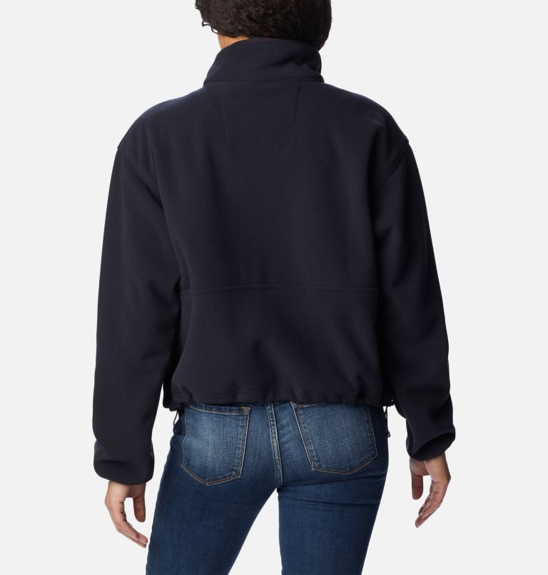 Women's Backbowl Remastered Fleece Jacket, Color: Black, Black, Silver Sheen, image 2