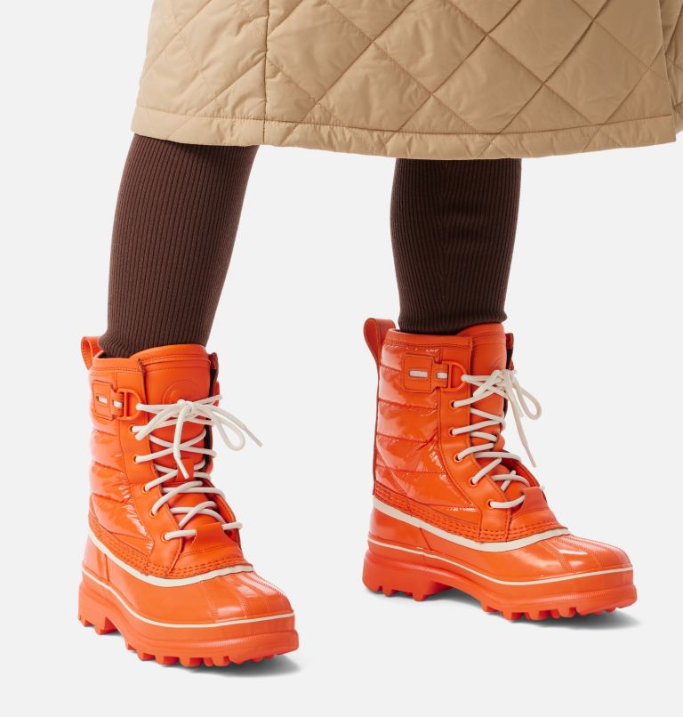 Thumbnail: Bota impermeable Caribou Royal para mujer, Color: Optimized Orange, Chalk, image 7
