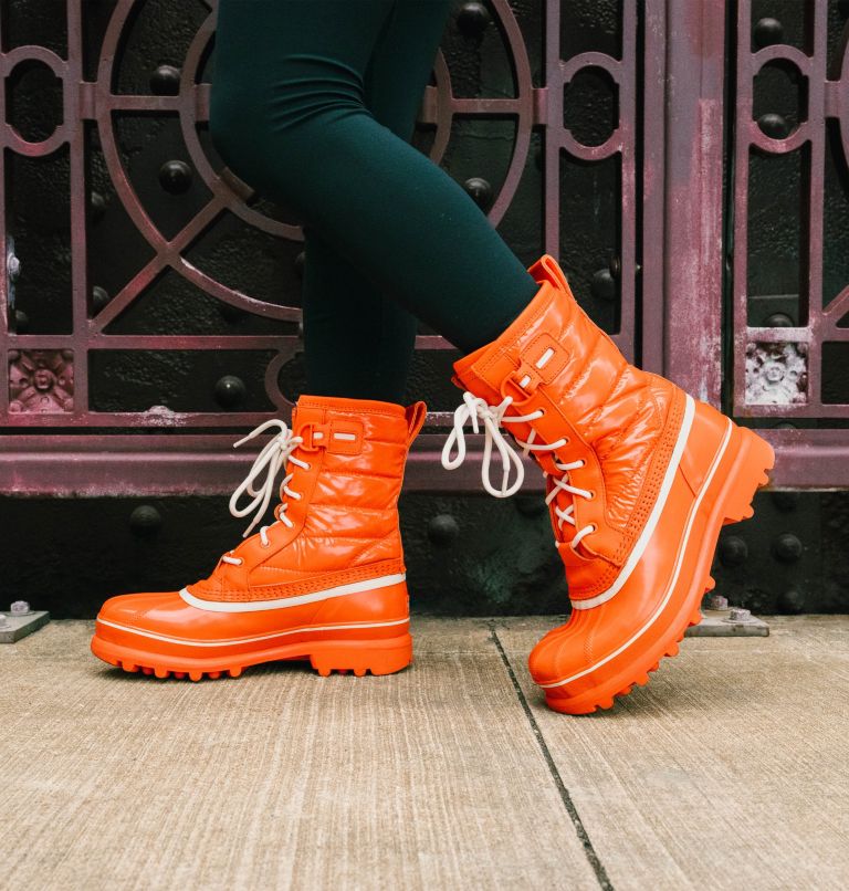 Thumbnail: Caribou Royal wasserdichter Stiefel für Frauen, Color: Optimized Orange, Chalk, image 10