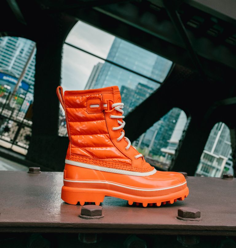 Thumbnail: Women's Caribou Royal Waterproof Boot, Color: Optimized Orange, Chalk, image 12