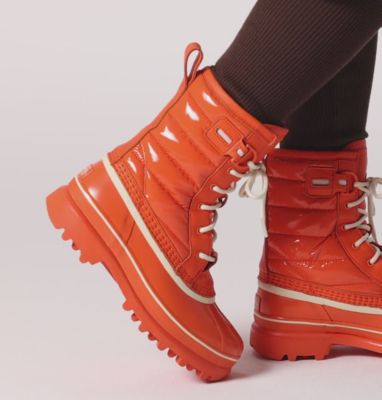 Orange sales winter boots