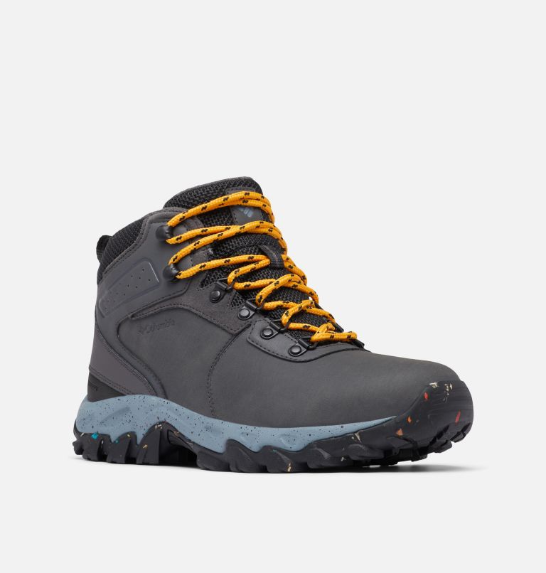 Men's Newton Ridge Waterproof Omni-Heat II Boot, Color: Dark Grey, Raw Honey, image 2