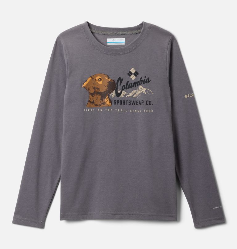Boys' La Poudre Pass Long Sleeve Shirt, Color: City Grey, Trailhound, image 1