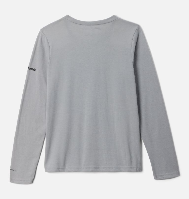 Boys' La Poudre Pass Long Sleeve Shirt, Color: Columbia Grey, Camp Overlander, image 2
