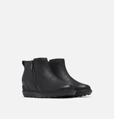 women's evie zip suede wedge bootie