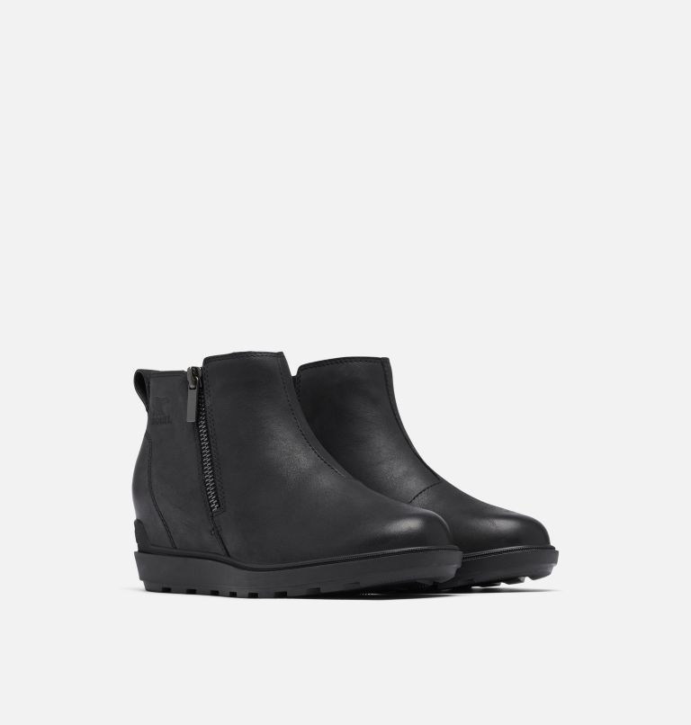 Black leather on sale women's evie booties