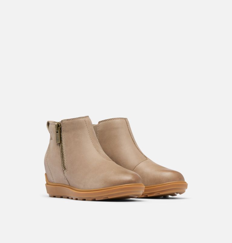 EVIE II Women's Zip Bootie, Color: Omega Taupe, Gum 2, image 2
