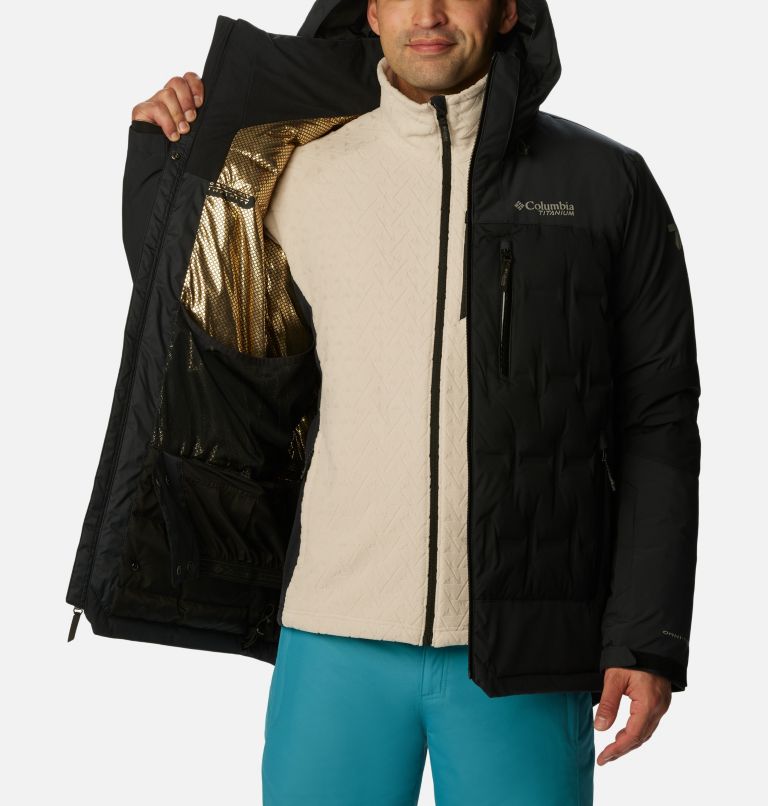 Thumbnail: Men's Wild Card III Hooded Waterproof Down Ski Jacket, Color: Black, image 5