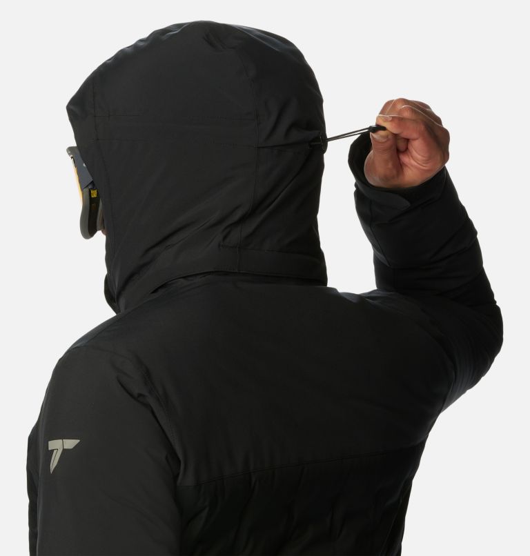 Men's Wild Card III Hooded Waterproof Down Ski Jacket, Color: Black, image 8