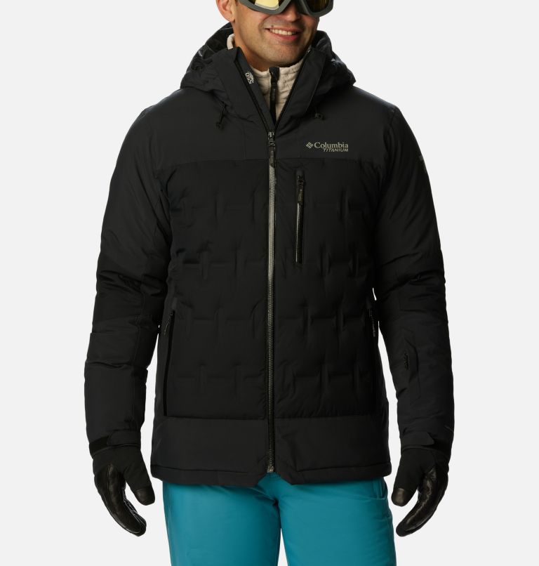Thumbnail: Men's Wild Card III Hooded Waterproof Down Ski Jacket, Color: Black, image 1