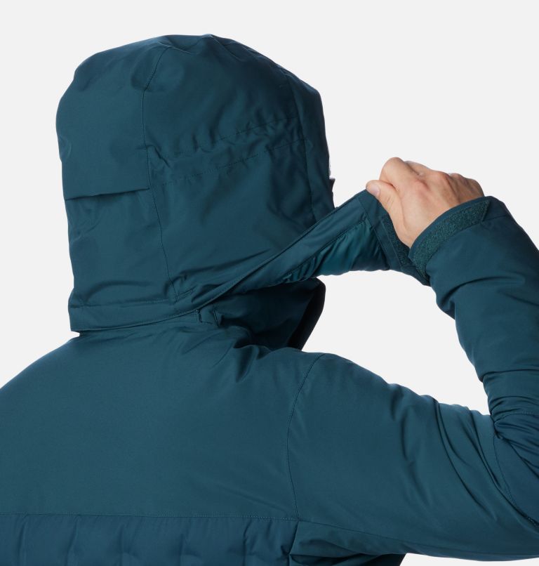 Men's Wild Card III Hooded Waterproof Down Ski Jacket, Color: Night Wave, image 9