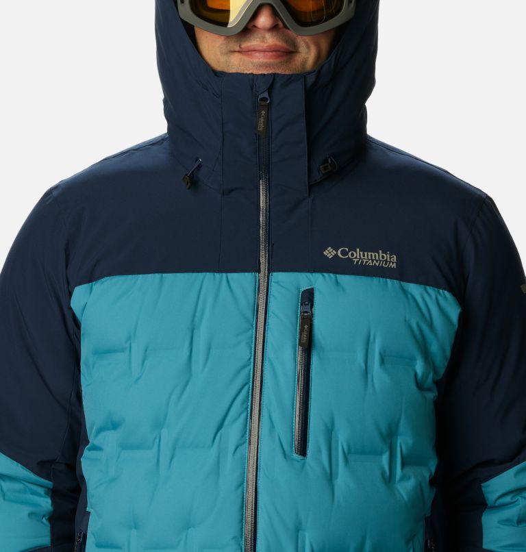 Veste de Ski en Duvet Imperméable à Capuche Wild Card III Homme, Color: Shasta, Collegiate Navy, image 4
