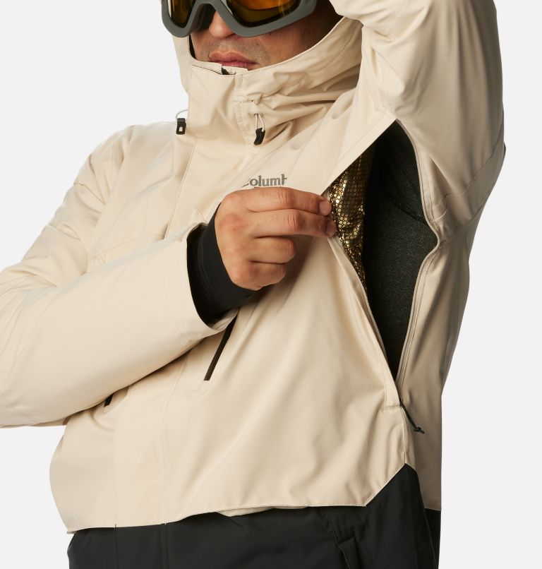 Men's Aerial Ascender II Waterproof Ski Jacket, Color: Black, Dark Stone, image 7