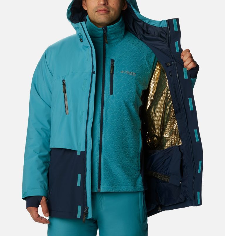 Men's Aerial Ascender II Waterproof Ski Jacket, Color: Collegiate Navy, Shasta, image 6