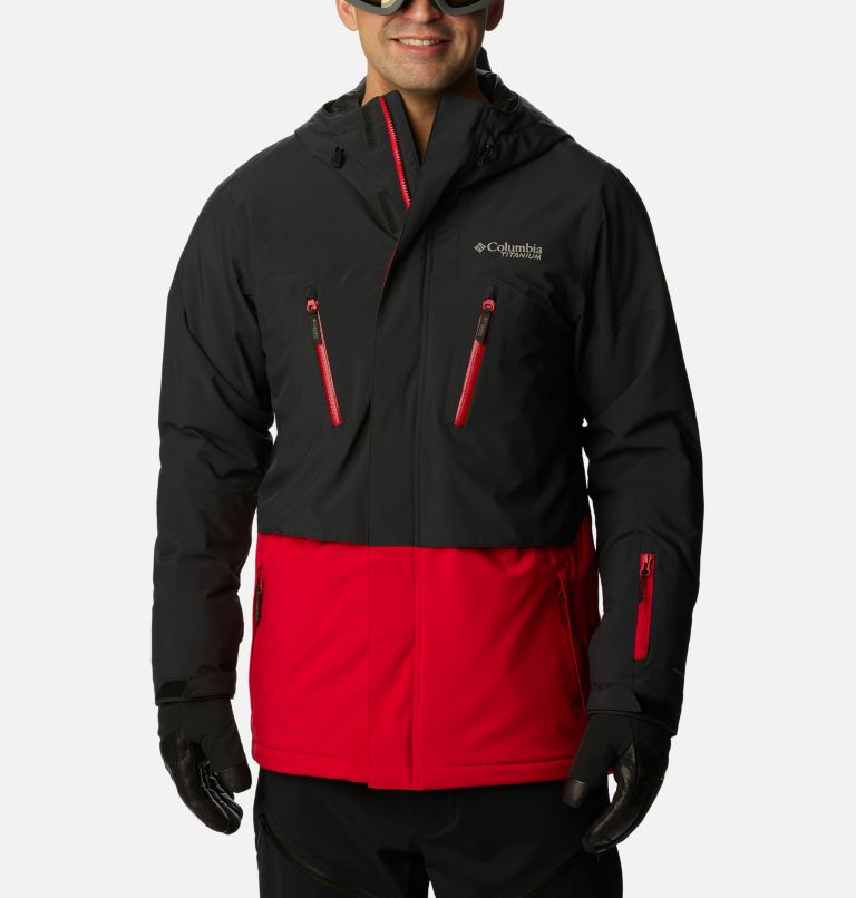 Thumbnail: Men's Aerial Ascender II Jacket, Color: Mountain Red, Black, image 1