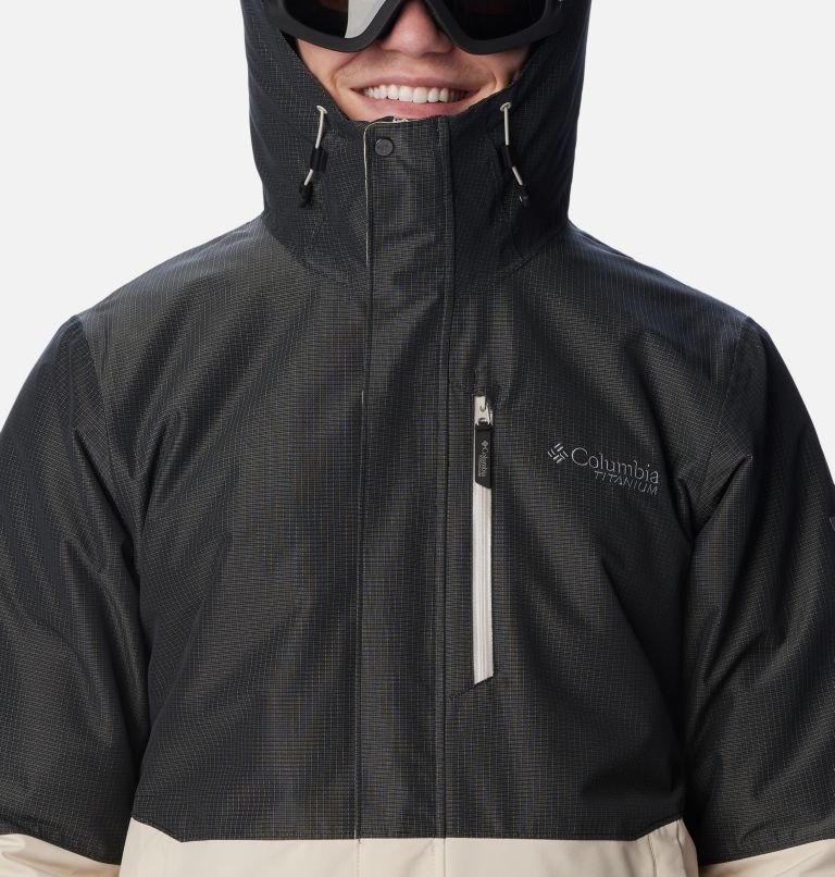 Thumbnail: Men's Winter District II Waterproof Ski Jacket, Color: Dark Stone, Black, image 4