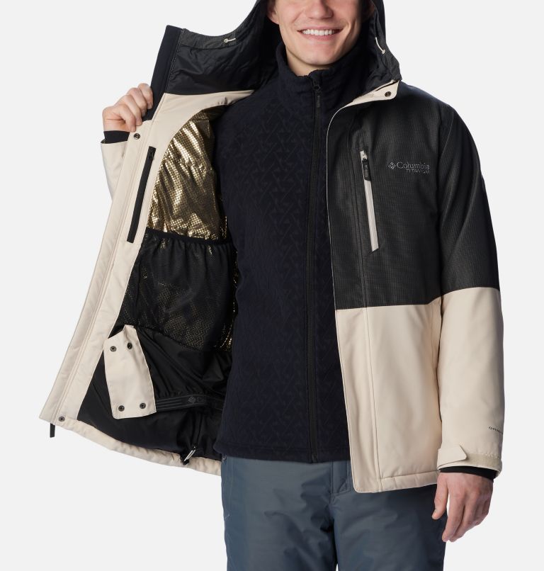 Men's Winter District II Waterproof Ski Jacket, Color: Dark Stone, Black, image 5