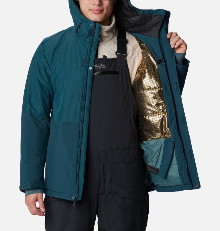 Men's Winter District II Waterproof Ski Jacket, Color: Night Wave, image 6