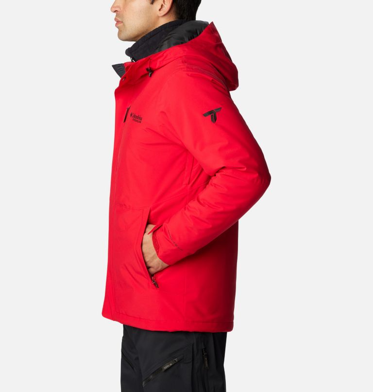 Thumbnail: Men's Winter District II Waterproof Ski Jacket, Color: Mountain Red, image 3