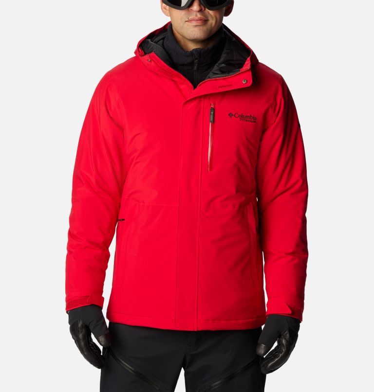 Men's Winter District II Waterproof Ski Jacket, Color: Mountain Red, image 1