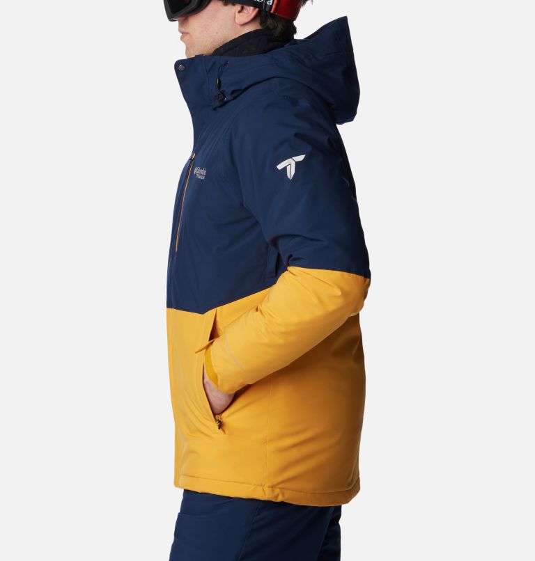 Thumbnail: Veste de Ski Imperméable Winter District II Homme, Color: Raw Honey, Collegiate Navy, image 3