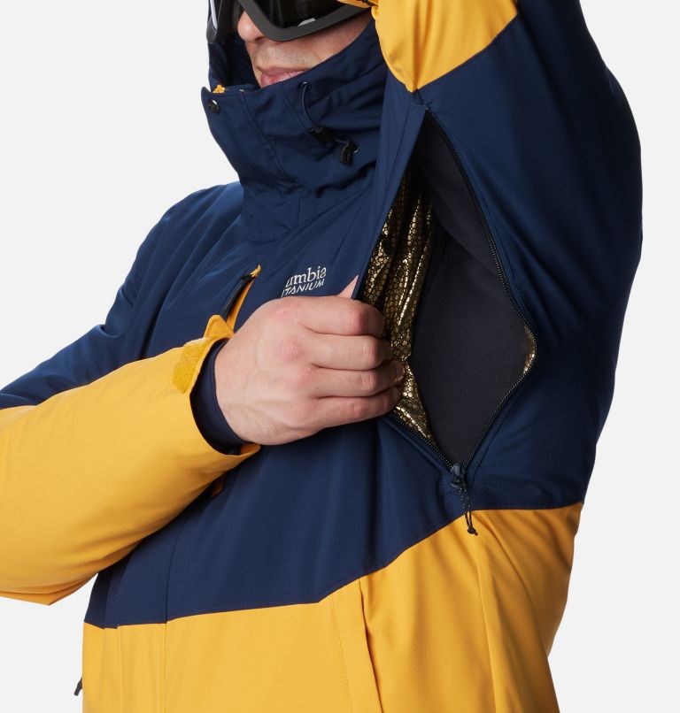 Veste de Ski Imperméable Winter District II Homme, Color: Raw Honey, Collegiate Navy, image 9