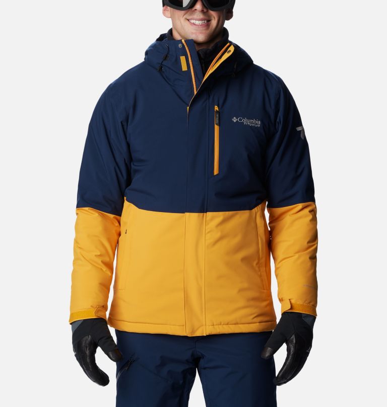 Thumbnail: Veste de Ski Imperméable Winter District II Homme, Color: Raw Honey, Collegiate Navy, image 1