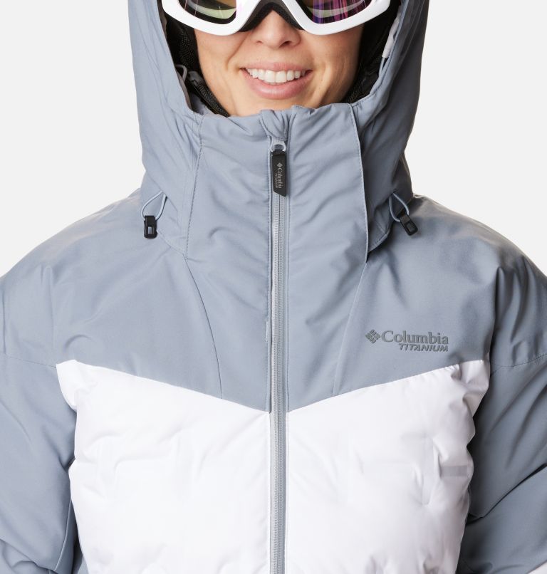 Veste de Ski en Duvet Imperméable Wildcard III Femme, Color: White, Tradewinds Grey, image 4