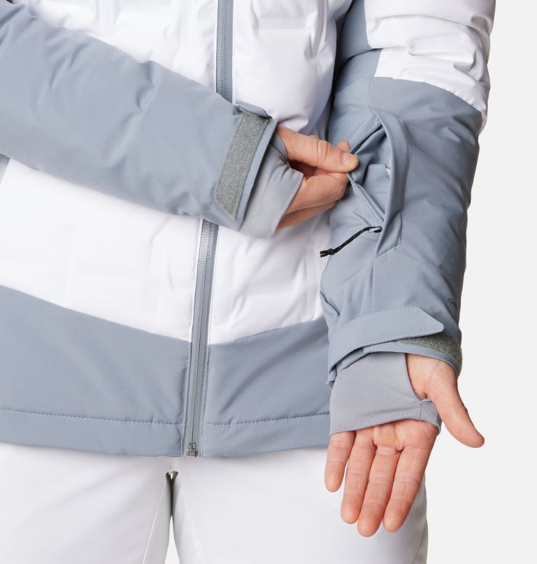 Thumbnail: Women's Wildcard III Down Jacket, Color: White, Tradewinds Grey, image 11