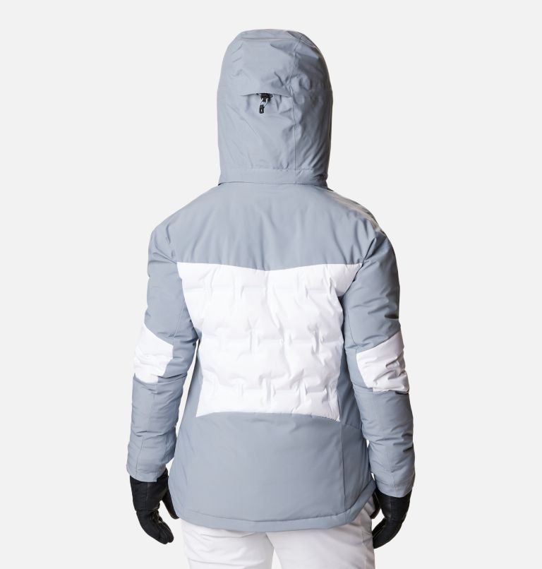 Women's Wildcard III Waterproof Down Ski Jacket - 2023 COLLECTION, Color: White, Tradewinds Grey, image 2