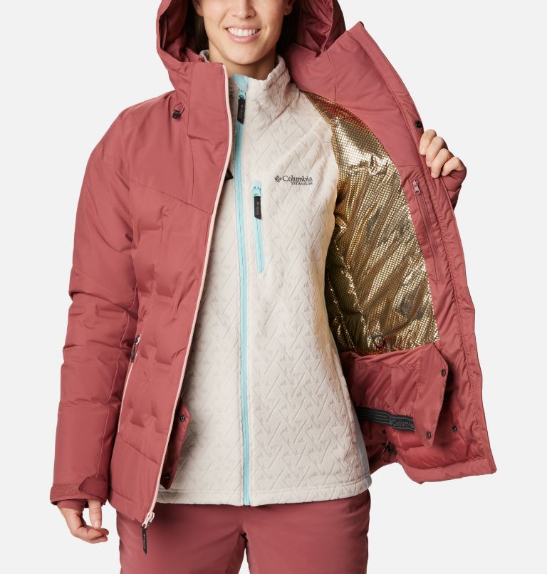 Waterproof down 2025 ski jacket womens