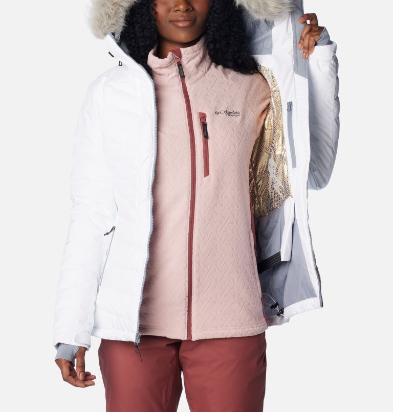 Thumbnail: Women's Bird Mountain II Insulated Down Ski Jacket, Color: White, image 5