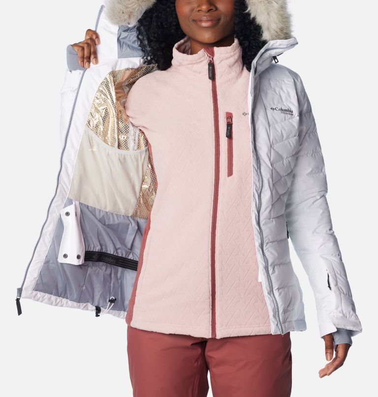 Thumbnail: Women's Bird Mountain II Insulated Down Ski Jacket, Color: White, image 6