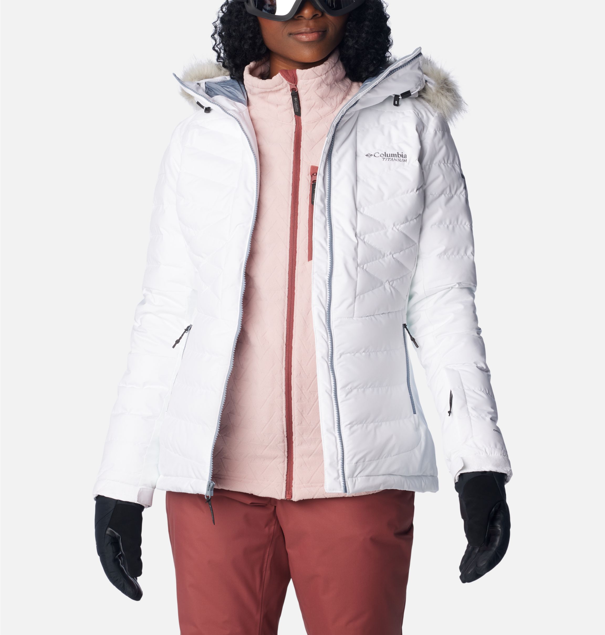 Columbia sportswear Co. jacket women small Grand Peak 2 Blu & White ski  jacket