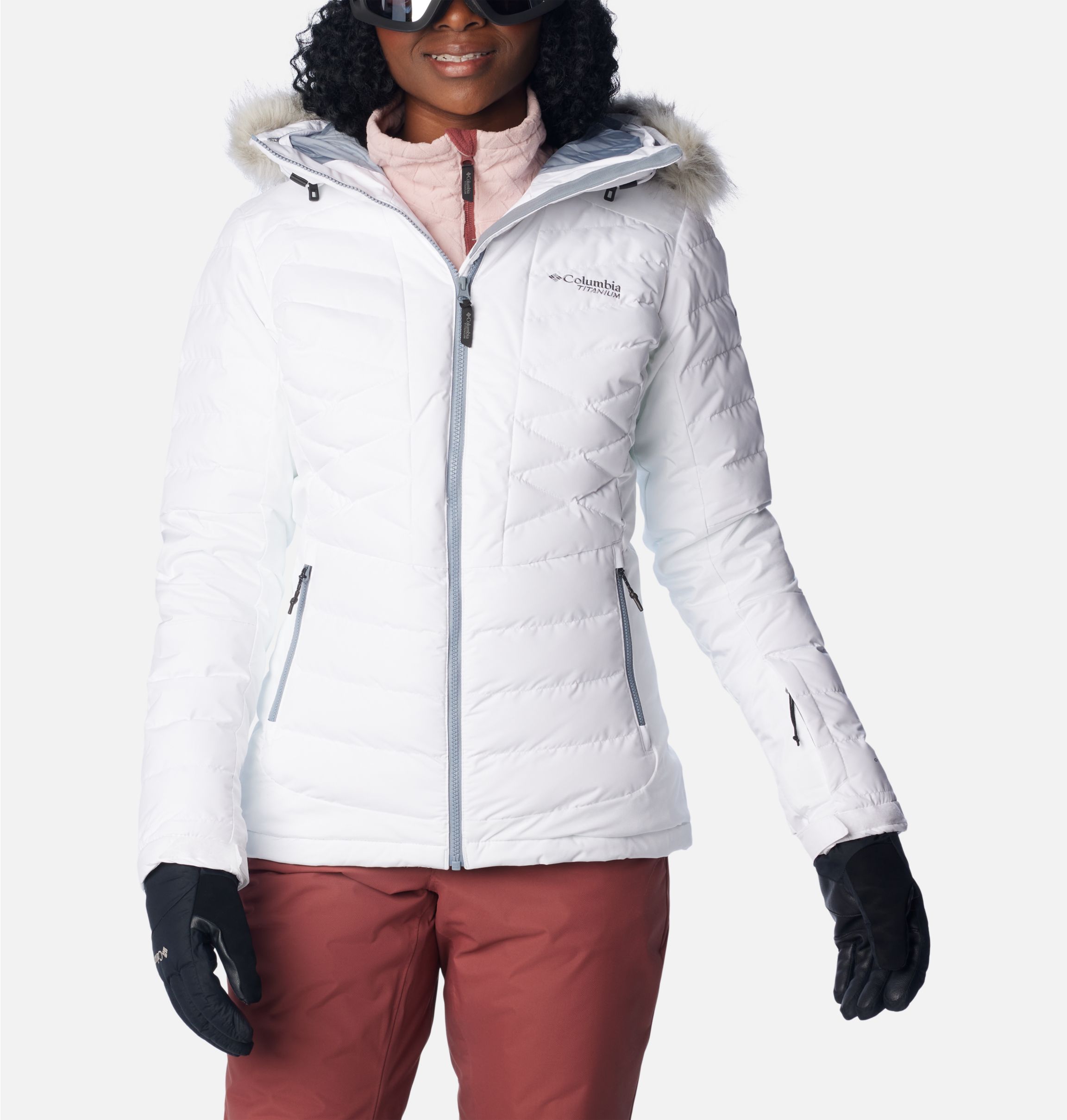 OTU - Chaqueta de esquí impermeable para mujer, cortavientos, abrigo de  nieve con capucha para invierno