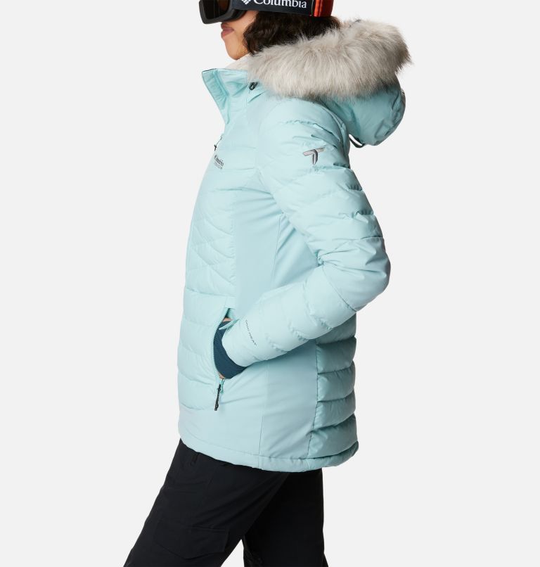 Thumbnail: Women's Bird Mountain II Insulated Down Ski Jacket, Color: Aqua Haze, image 3
